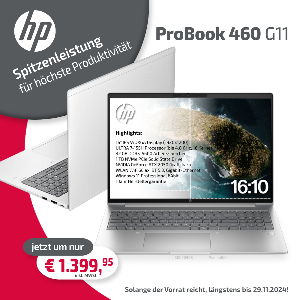 HP Probook 460 G11 - für höchste Produktivität und Kreativität